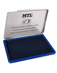 Tampon metalico nº2 azul almohadilla 109x70mm mtl